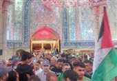 نجف قلب تپنده امت بیدار؛ شعار مرگ بر اسرائیل و آمریکا در حرم مطهر علوی+فیلم