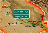 طریق الحسین ع (السماوه - فاصله تا کربلای معلی 236 کیلومتر)