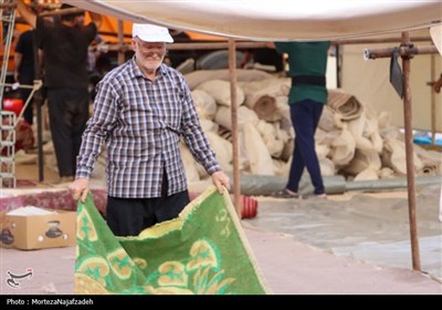 خدمت‌رسانی موکب علی بن باقر کاشان به زائران اربعین در کربلا