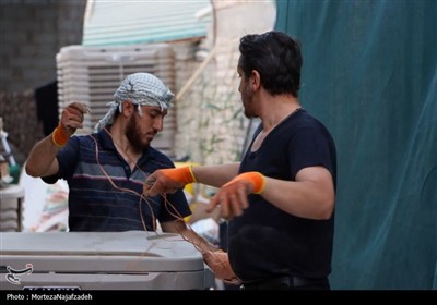 همت گلستانیها برای پذیرایی از زائران اربعین در موکب حضرت علیاصغر (ع)