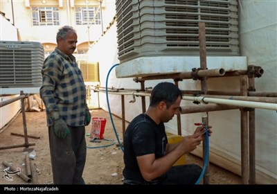 خدمت‌رسانی موکب علی بن باقر کاشان به زائران اربعین در کربلا