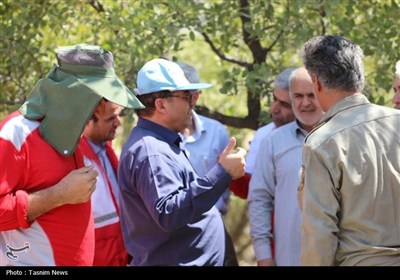 بازدید میدانی استاندار چهارمحال و بختیاری از آتش‌سوزی منطقه هلن‌