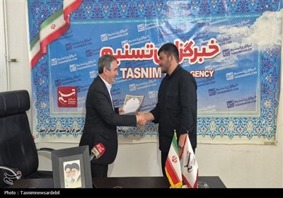 احد بیتوته نماینده مردم اردبیل، نیر و نمین، سرعین در مجلس از خبرگزاری تسنیم اردبیل بازدید کرد