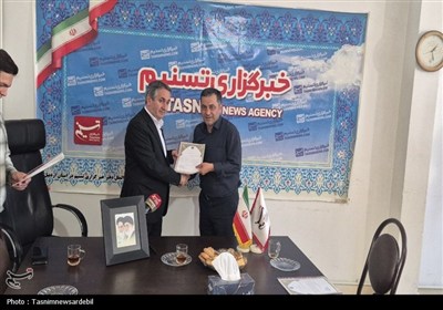 احد بیتوته نماینده مردم اردبیل، نیر و نمین، سرعین در مجلس از خبرگزاری تسنیم اردبیل بازدید کرد