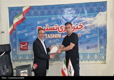احد بیتوته نماینده مردم اردبیل، نیر و نمین، سرعین در مجلس از خبرگزاری تسنیم اردبیل بازدید کرد