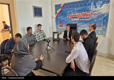 احد بیتوته نماینده مردم اردبیل، نیر و نمین، سرعین در مجلس از خبرگزاری تسنیم اردبیل بازدید کرد