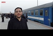 حرکت قطار ریل‌باس ویژه زائران اربعین در مسیر خرمشهر تا شلمچه