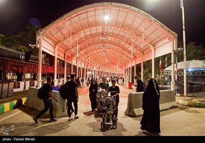 عبور شبانه زائرین اربعین حسینی از مرز خسروی