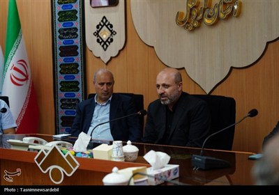 سفر یک‌روزه مهدی تاج به اردبیل؛ بازدید از کارخانه تولید توپ ورزشی به روایت تصاویر
