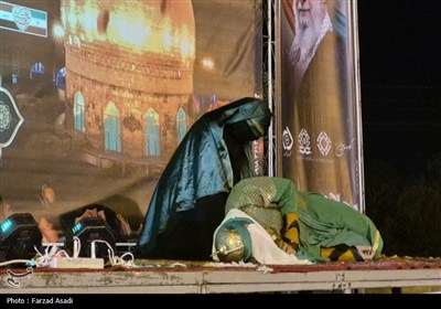 مراسم آیینی مذهبی در مسیر حسین(ع) در اراک