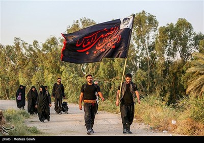 پیاده روی زائرین اربعین حسینی از طریق العلما
