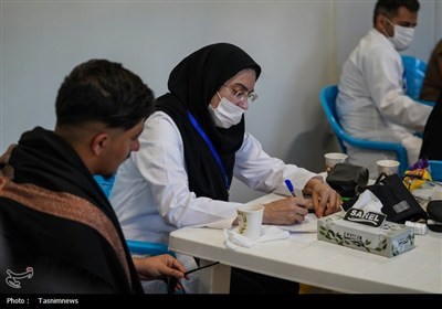 خدمت رسانی بیمارستان سیار برکت در کربلا