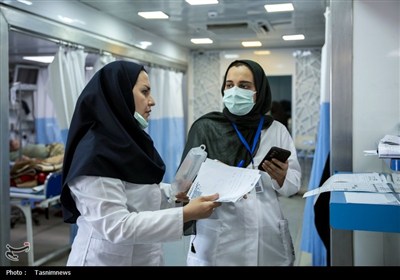خدمت رسانی بیمارستان سیار برکت در کربلا