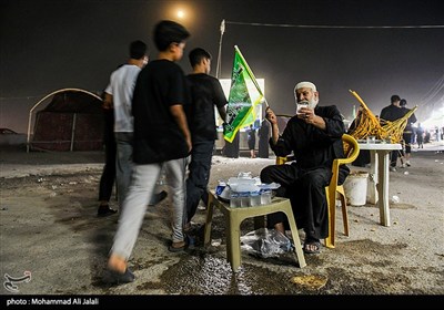 پیاده روی زائرین اربعین حسینی از مسیر بغداد به کربلا