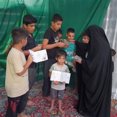 برنامه های فرهنگی ویژه کودکان و نوجوانان در موکب ثارالله شهرستان سلسله