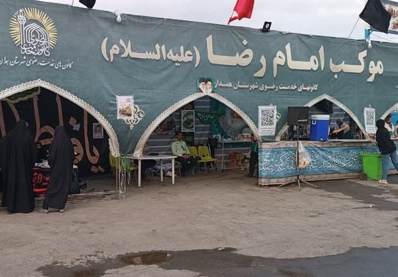 اطعام 30 هزار زائر اربعین در موکب امام رضا(ع) همدان