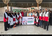 خدمات رسانی 90 نیروی درمانی و بهداشتی دانشگاه علوم پزشکی بیرجند در مرز مهران
