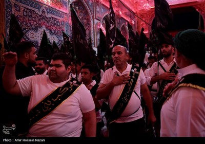 عزاداری موکب بنی عامر در بین‌الحرمین