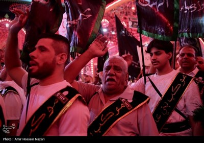 عزاداری موکب بنی عامر در بین‌الحرمین