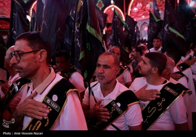 عزاداری موکب بنی عامر در بین‌الحرمین