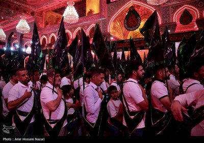 عزاداری موکب بنی عامر در بین‌الحرمین