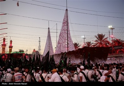 عزاداری موکب بنی عامر در بین‌الحرمین