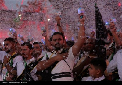 عزاداری موکب بنی عامر در بین‌الحرمین