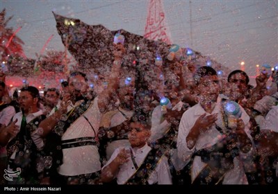 عزاداری موکب بنی عامر در بین‌الحرمین