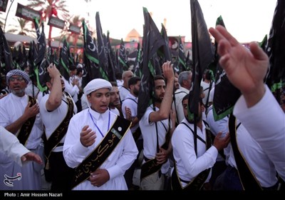 عزاداری موکب بنی عامر در بین‌الحرمین