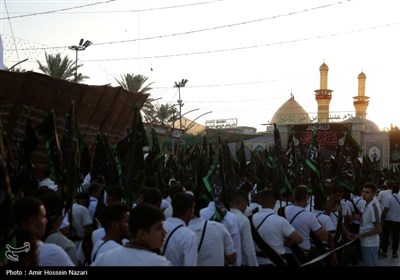 عزاداری موکب بنی عامر در بین‌الحرمین