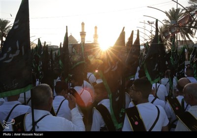 عزاداری موکب بنی عامر در بین‌الحرمین
