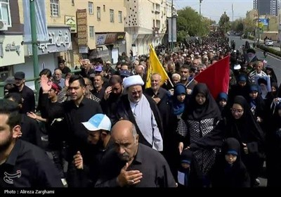 پیاده‌روی دلدادگان حسینی اربعین در قزوین