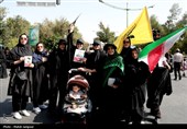 کهگیلویه و بویراحمد در سوگ حسینی؛ همبستگی با غزه در راهپیمایی جاماندگان اربعین+تصاویر