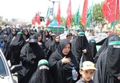 راهپیمایی دلدادگان حسینی در مهدیشهر؛ سوگواران جامانده از کربلا، پا به پای عشق+فیلم