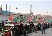 شهر گلستان یکپارچه در سوگ عشق؛ همنوا با کاروان حسینی+تصویر