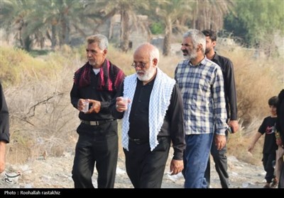 پیاده‌ روی جاماندگان اربعین در بخش توکهور میناب