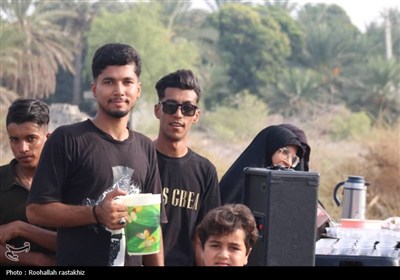 پیاده‌ روی جاماندگان اربعین در بخش توکهور میناب