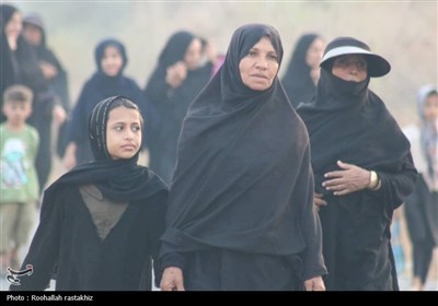 پیاده‌ روی جاماندگان اربعین در بخش توکهور میناب