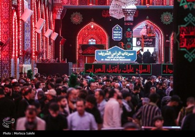 حرم مطهر امام حسین (ع) در شب اربعین