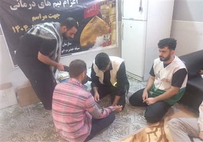 خدمت رسانی موکب درمانی حضرت ابوالفضل بسیج جامعه پزشکی لرستان در کربلا و نجف