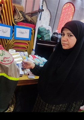 خدمت رسانی موکب درمانی حضرت ابوالفضل بسیج جامعه پزشکی لرستان در کربلا و نجف