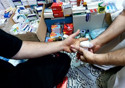 خدمت رسانی موکب درمانی حضرت ابوالفضل بسیج جامعه پزشکی لرستان در کربلا و نجف
