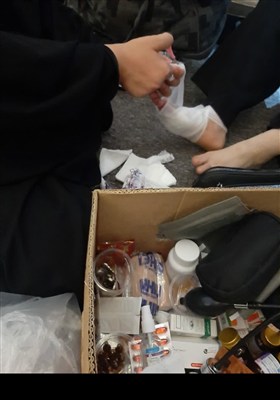 خدمت رسانی موکب درمانی حضرت ابوالفضل بسیج جامعه پزشکی لرستان در کربلا و نجف