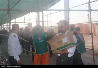 خدمات‌رسانی قرارگاه شهید حاجی‌زاده قزوین در مرز مهران