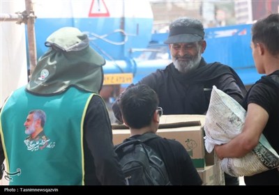 خدمات‌رسانی قرارگاه شهید حاجی‌زاده قزوین در مرز مهران