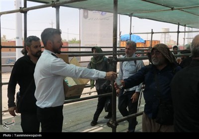 خدمات‌رسانی قرارگاه شهید حاجی‌زاده قزوین در مرز مهران