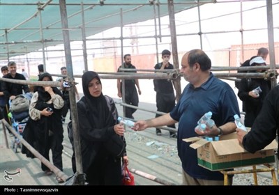خدمات‌رسانی قرارگاه شهید حاجی‌زاده قزوین در مرز مهران