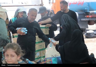 خدمات‌رسانی قرارگاه شهید حاجی‌زاده قزوین در مرز مهران