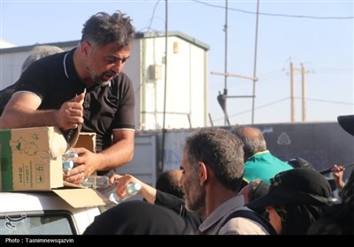 خدمات‌رسانی قرارگاه شهید حاجی‌زاده قزوین در مرز مهران