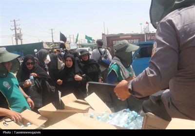 خدمات‌رسانی قرارگاه شهید حاجی‌زاده قزوین در مرز مهران